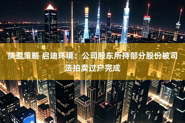 摛盈策略 启迪环境：公司股东所持部分股份被司法拍卖过户完成